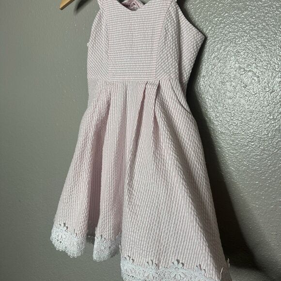 Rare editions Easter Spring Dress Pink White Size 7 - Picture 6 of 11